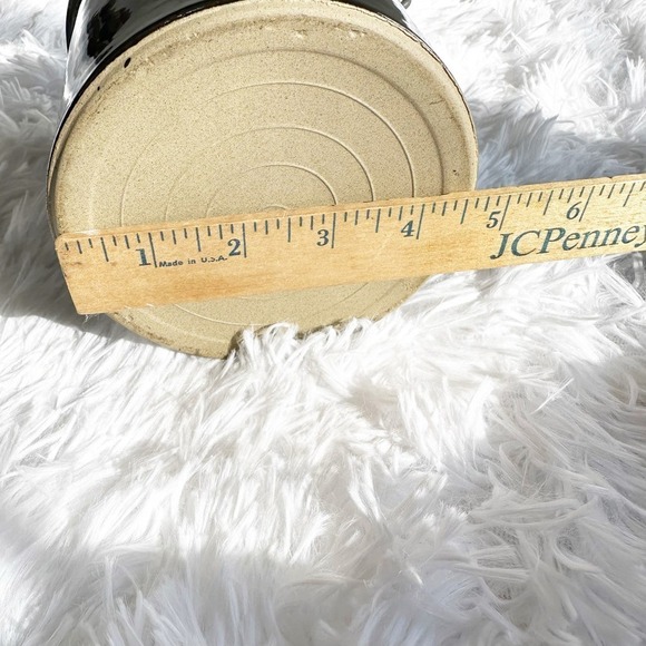 Vintage Brown Glazed Crock with wire bail latch cottage farmhouse kitchen - Picture 12 of 12